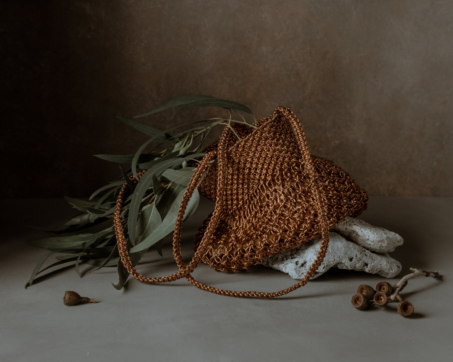 Metall Mesh bag bronze