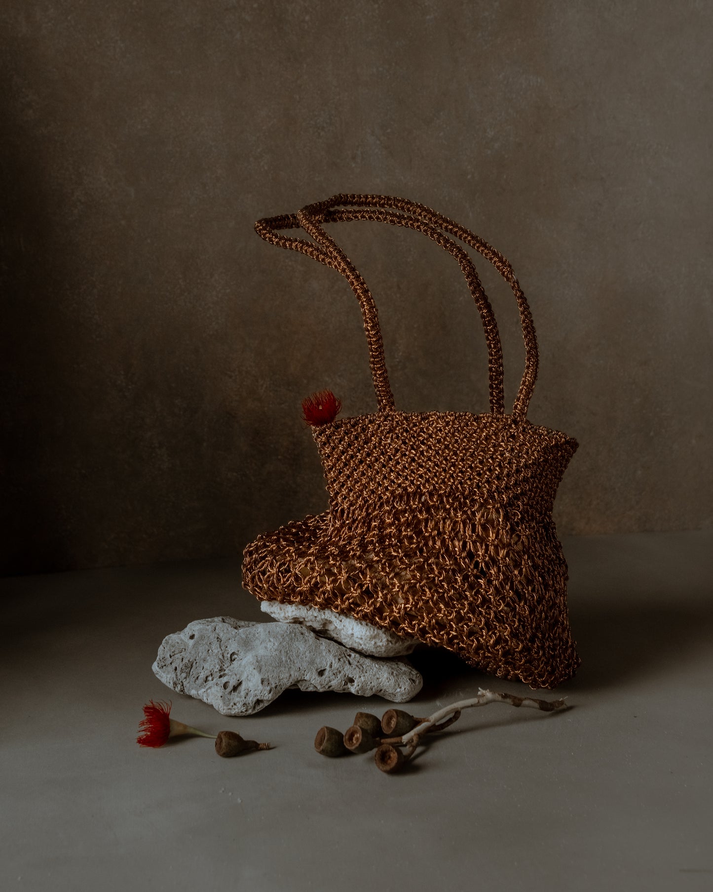 Metall Mesh bag bronze