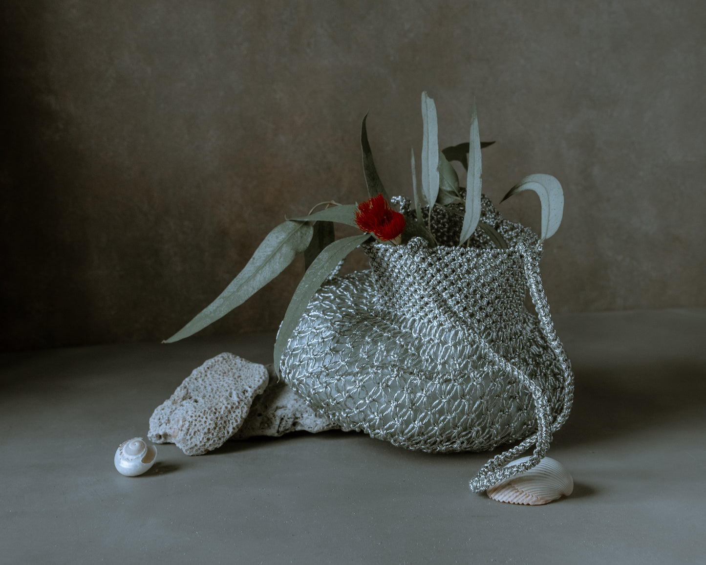 Metall Mesh bag silver