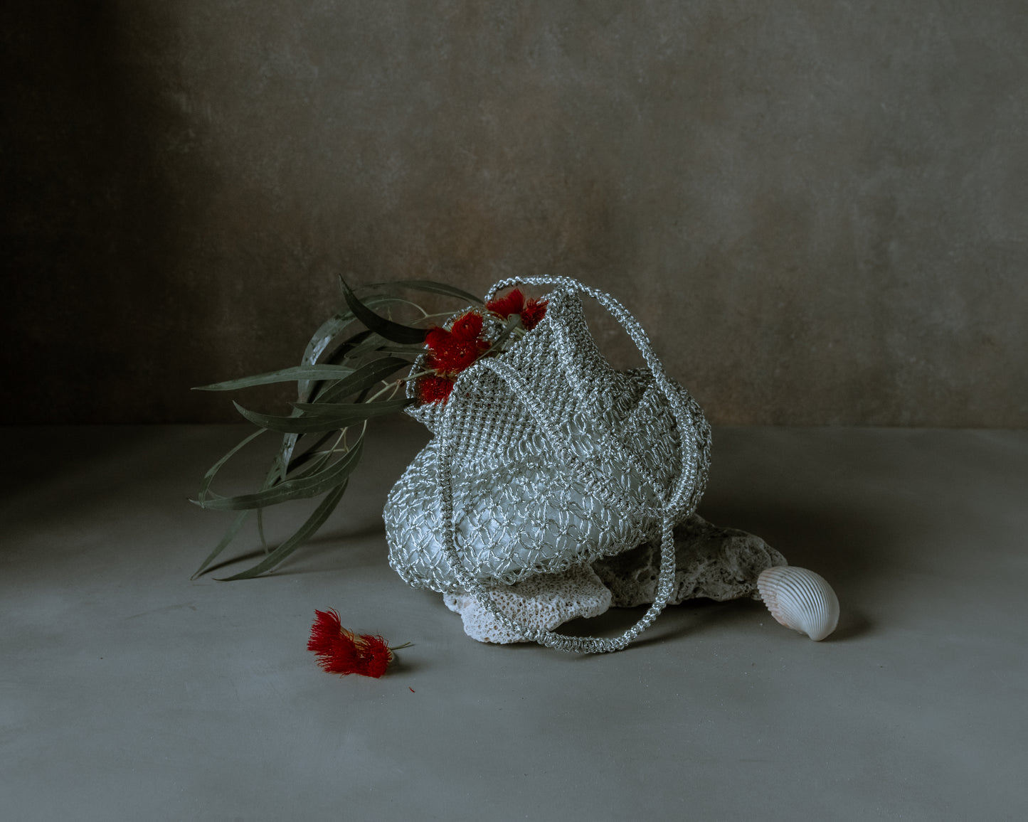 Metall Mesh bag silver
