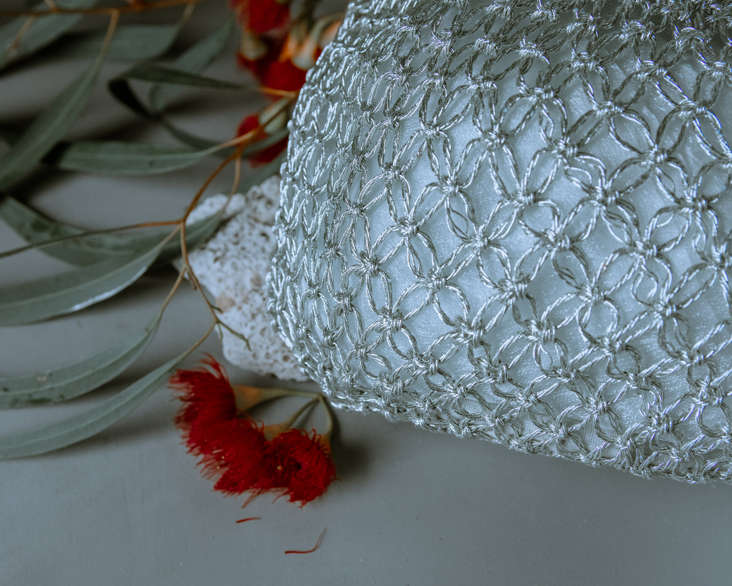 Metall Mesh bag silver
