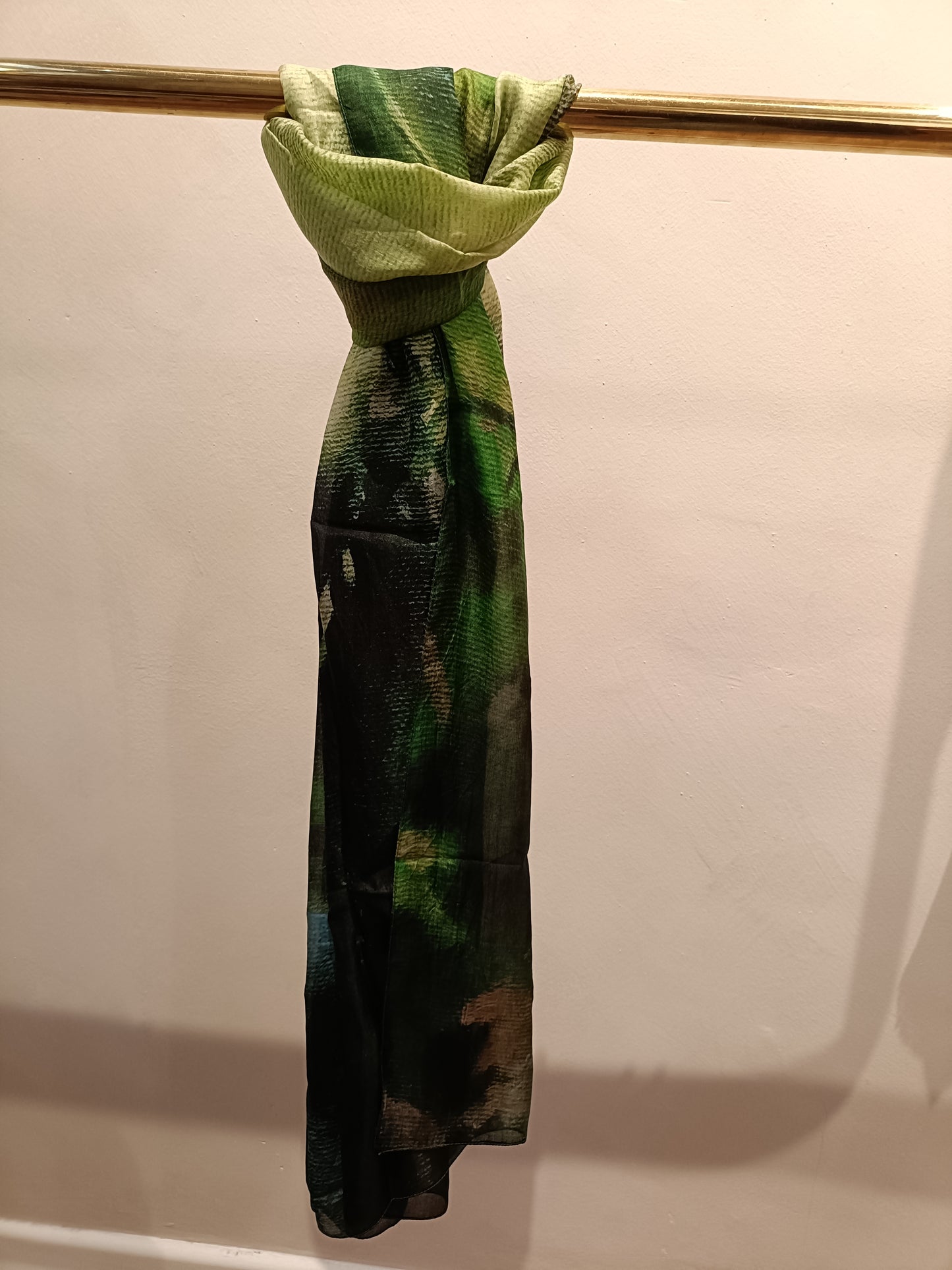 2nd edition Coral silk  scarf green
